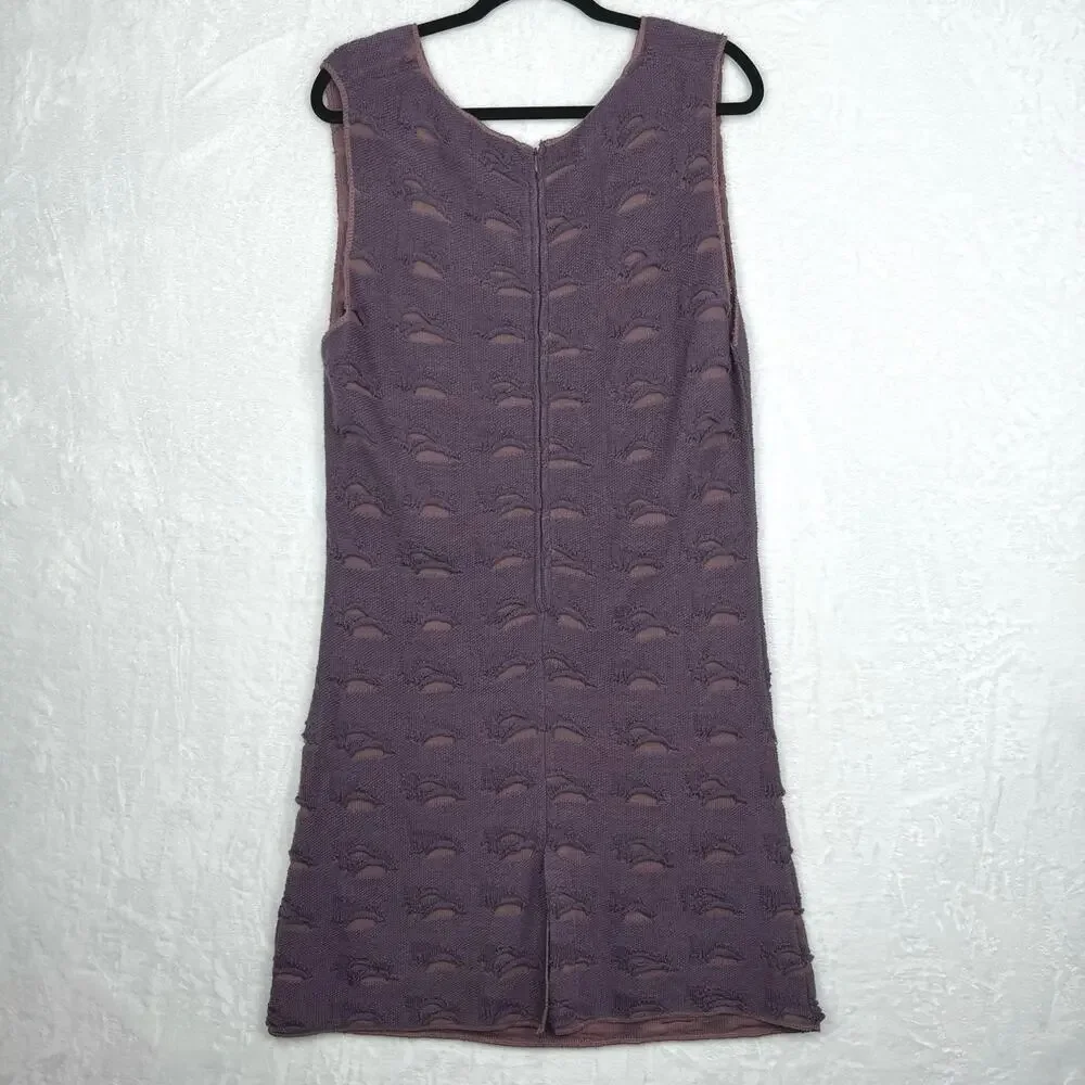 Vintage Imagio Sweater Dress XL‎ Y2K Lambswool Blend Sleeveless NWT Distressed